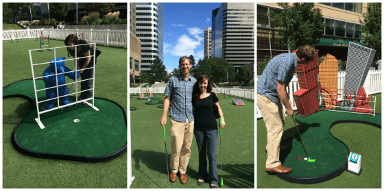 Miniature Golf Course at Skyline Park in Downtown Denver - the obstacles are all miniature version of iconic structures in downtown Denver