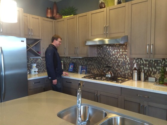 House hunting in one of the new model homes by David Weekley.