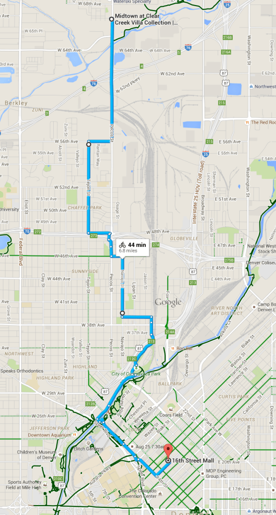 Midtown bike route