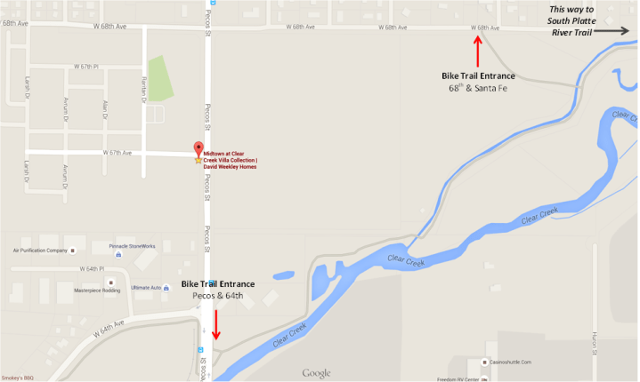 Midtown bike trail entrances