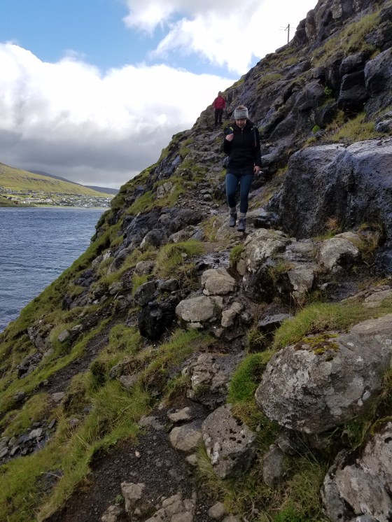 drangarnir hiking rocky cliff
