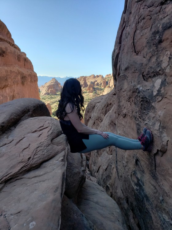 arches national park rock climb